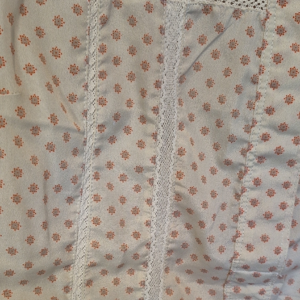 Eddie Bauer Cream Ruched Cap Sleeve Blouse - S - Picture 5 of 6